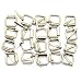 20pcs 1/2" Silver Belt Buckle with Roller Adjustable Rectangle Ring Tri-Glide DIY Leather Craft Garment Accessories for Shoes Backpack Clothes Bag Strap Metal Pin Buckles 13x12mm