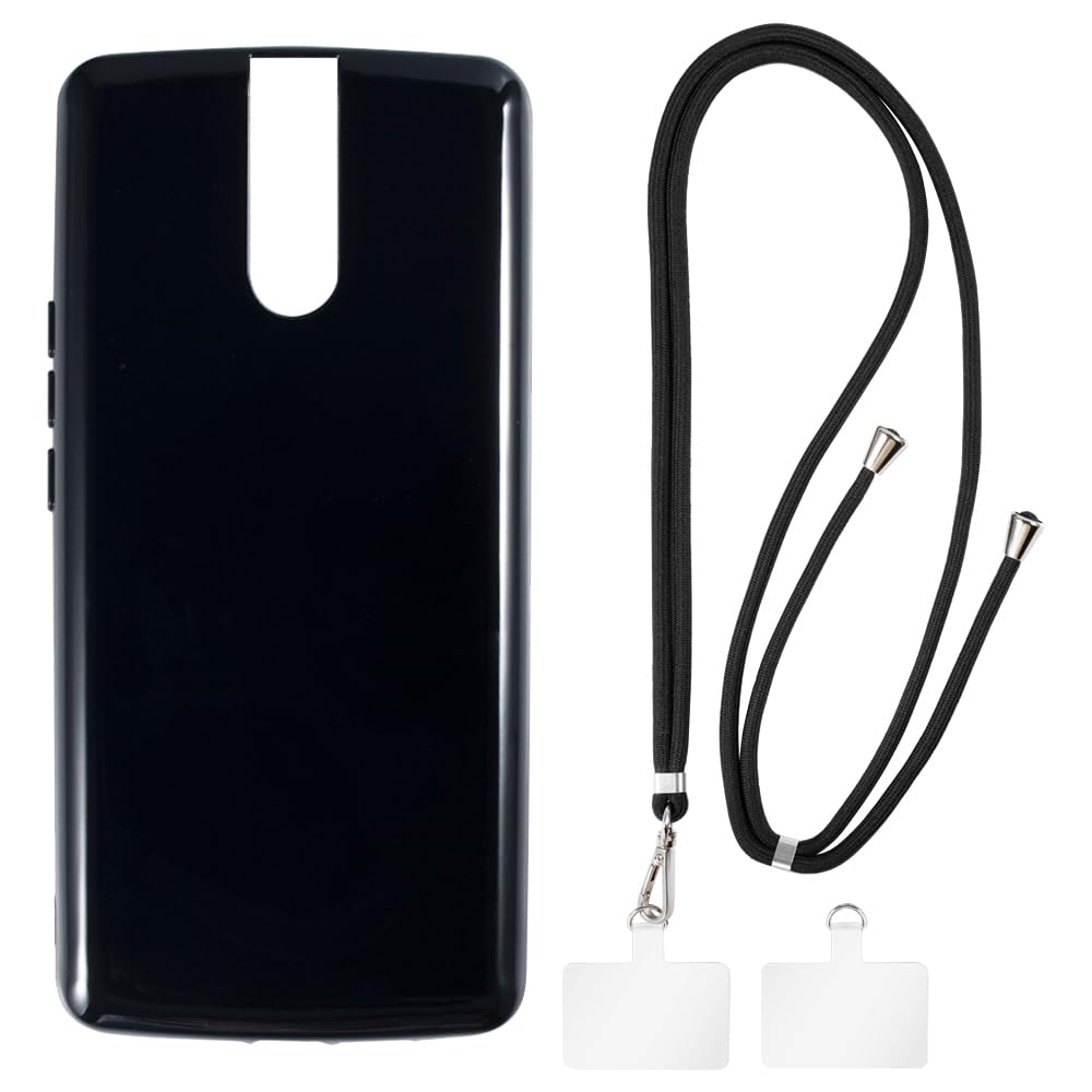 Shantime Leagoo Power 5 Case + Universal Mobile Phone Lanyards, Neck/Crossbody Soft Strap Silicone TPU Cover Bumper Shell for Leagoo Power 5 (5.99”)