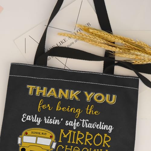 MAOFAED School Bus Driver Gift Canvas Tote Bag For School Bus Driver Graduation Gift Teacher’s Day Gift4