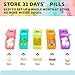 Monthly Pill Organizer 2 Times a Day, One Month Pill Box AM PM 31 Days, 32 Compartments for Each Day, Travel Medicine Organizer, Pill Dispenser Container to Hold Vitamins, Medication, Fish Oil