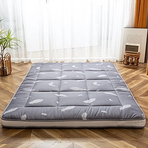 MAXYOYO Futon Matratze, Gepolsterte Japanische Bodenmatratze Gesteppte Bett Matratzenauflage, Extra Dicke Faltbare Isomatte Atmungsaktive Bodenliege...