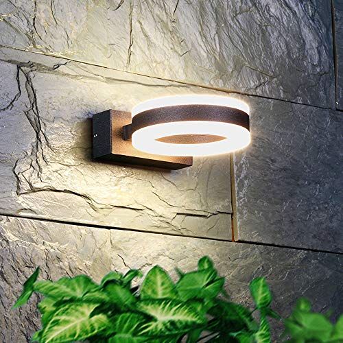 Applique extérieure LED aluminium noir au design géométrique haut de gamme IP54