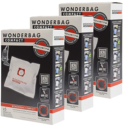 Wonderbag Lot de 15 sacs d'aspirateur compact pour Rowenta Cover