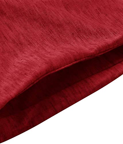 Bienwwow Dames Casual Maxi Jurk Korte mouw Pocket Jurk (rood, XL) - Image 7