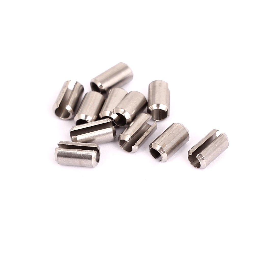 Aexit M5x10mm 304 Clamps Stainless Steel Split Spring Roll Dowel Pins Strap Clamps Fasteners 10Pcs