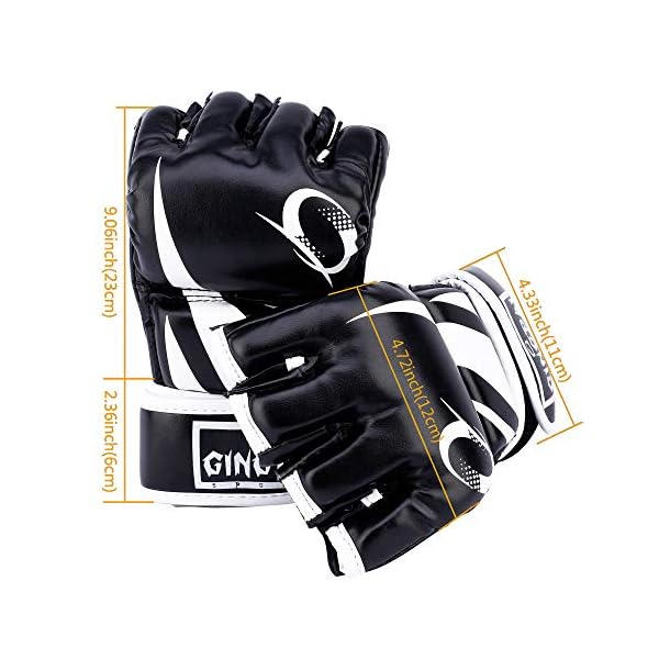 GINGPAI-Half-Training-Boxing-Mitts-Gloves-for-Men-Women-Training-Gloves-Sparring-Gloves-for-Punching-Bag-Kickboxing-Muay-Thai-MMA-UFC GINGPAI Half Training Boxing Mitts Gloves for Men Women, Training Gloves, Sparring Gloves for Punching Bag, Kickboxing, Muay Thai, MMA, UFC (Blue)