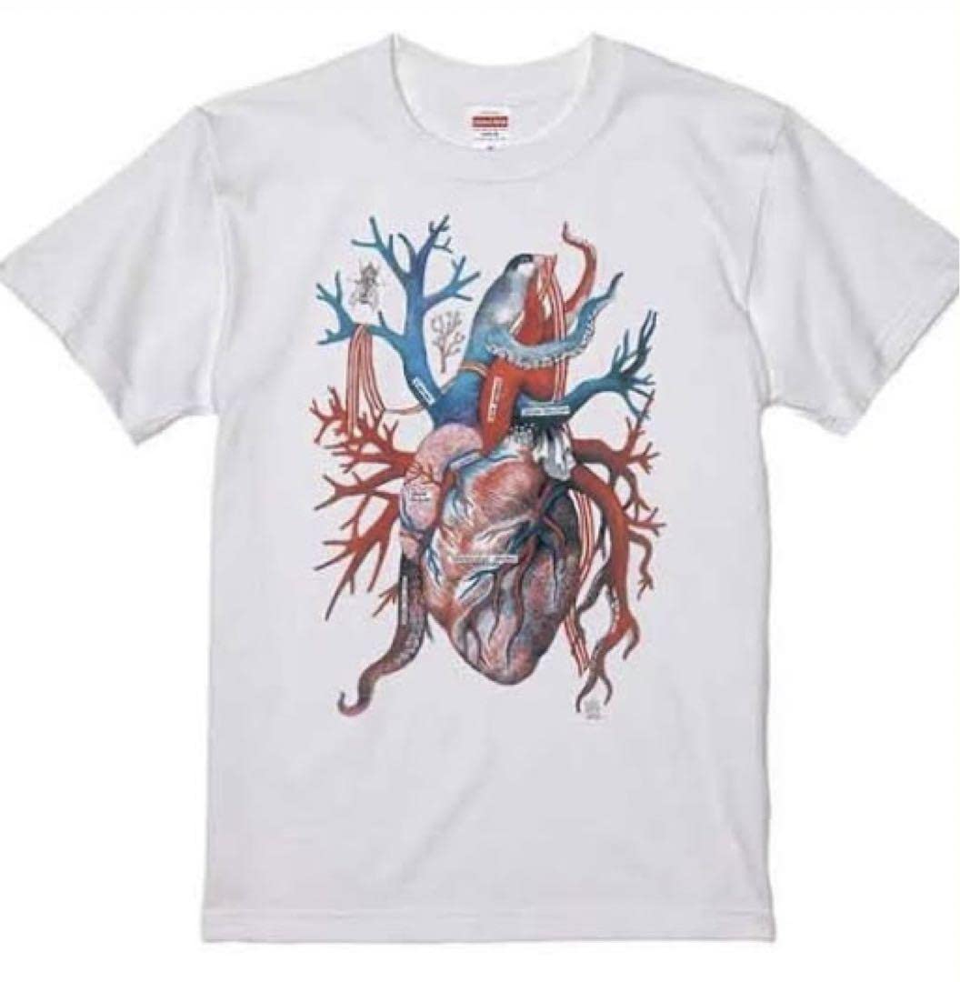 ヒグチユウコ ボリス雑貨店心臓TシャツXL ヒグチユウコ ボリス雑貨店心臓TシャツXL