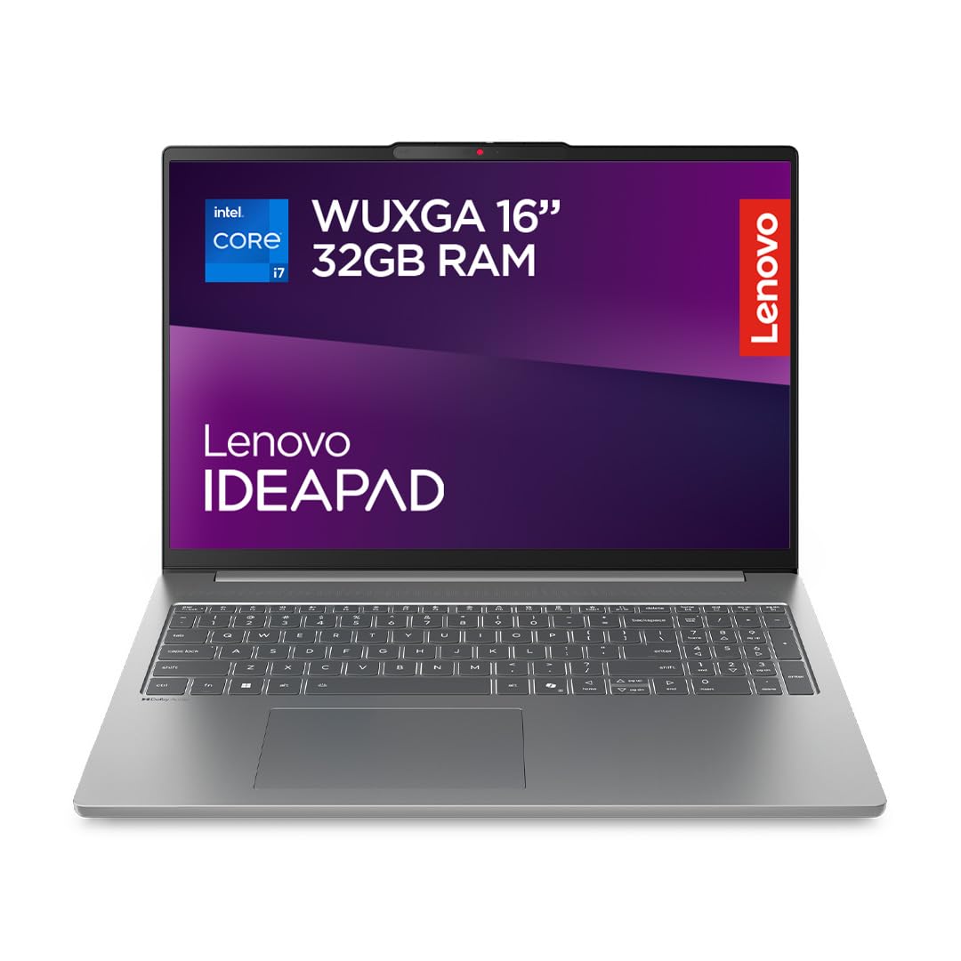 Lenovo IdeaPad Slim 5i Notebook 16" - Intel Core 7 240H, RAM 32GB, 1TB SSD, Grafica Intel Integrata, Display 16 pollici WUXGA (1920x1200) IPS, Windows 11 Home - Luna Grey