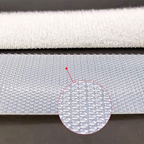 Image of Extremely Thin and Soft Strong Mini Clothes Hook and Loop Fasteners Sewing Type Back Without Adhesive Tiny Clothing Accessories DIY Handmade Materials (White, 0.62 inch /16mm)