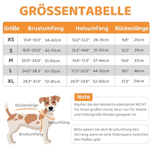 Queenmore Hundemantel Für Kleine Hunde Warme Wintermantel Hund Fleece Hundejacke Wasserdicht Quilten Hundebekleidung Winter Hundepullover Für Dackel Chihuahua Pudel Bulldogge Beagle, Grün, XS