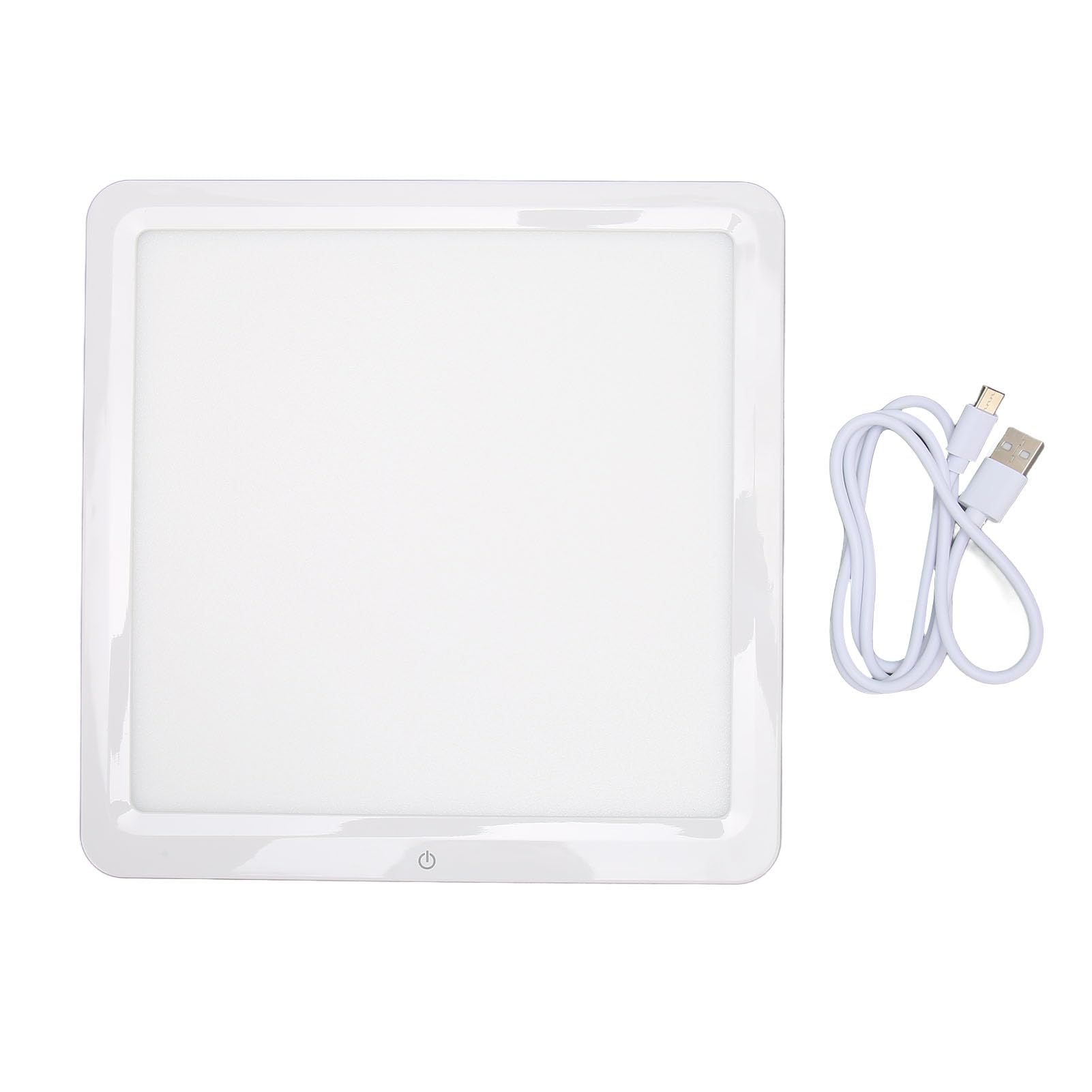 Keenso Panneau Lumineux LED sans Ombre pour Studio, Lampe de Prise de Vue Portable de Type C pour Bijoux et Cosmétiques, Puissance 600 LM, Matériau ABS en Blanc