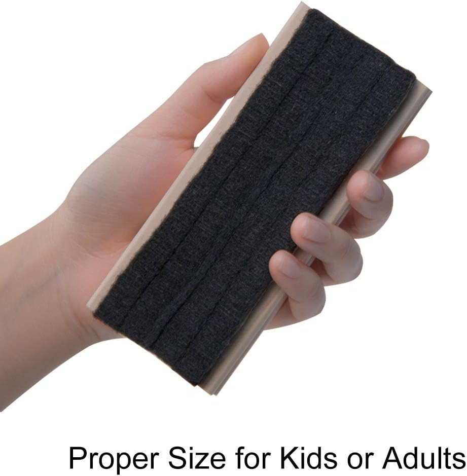 Uncle Paul Pine Wood Felt Campus Style Eraser - 2 PCS Cleaner Duster for Blackboard Whiteboard Chalk Eraser Office School Supply Engravable DIY Gift
