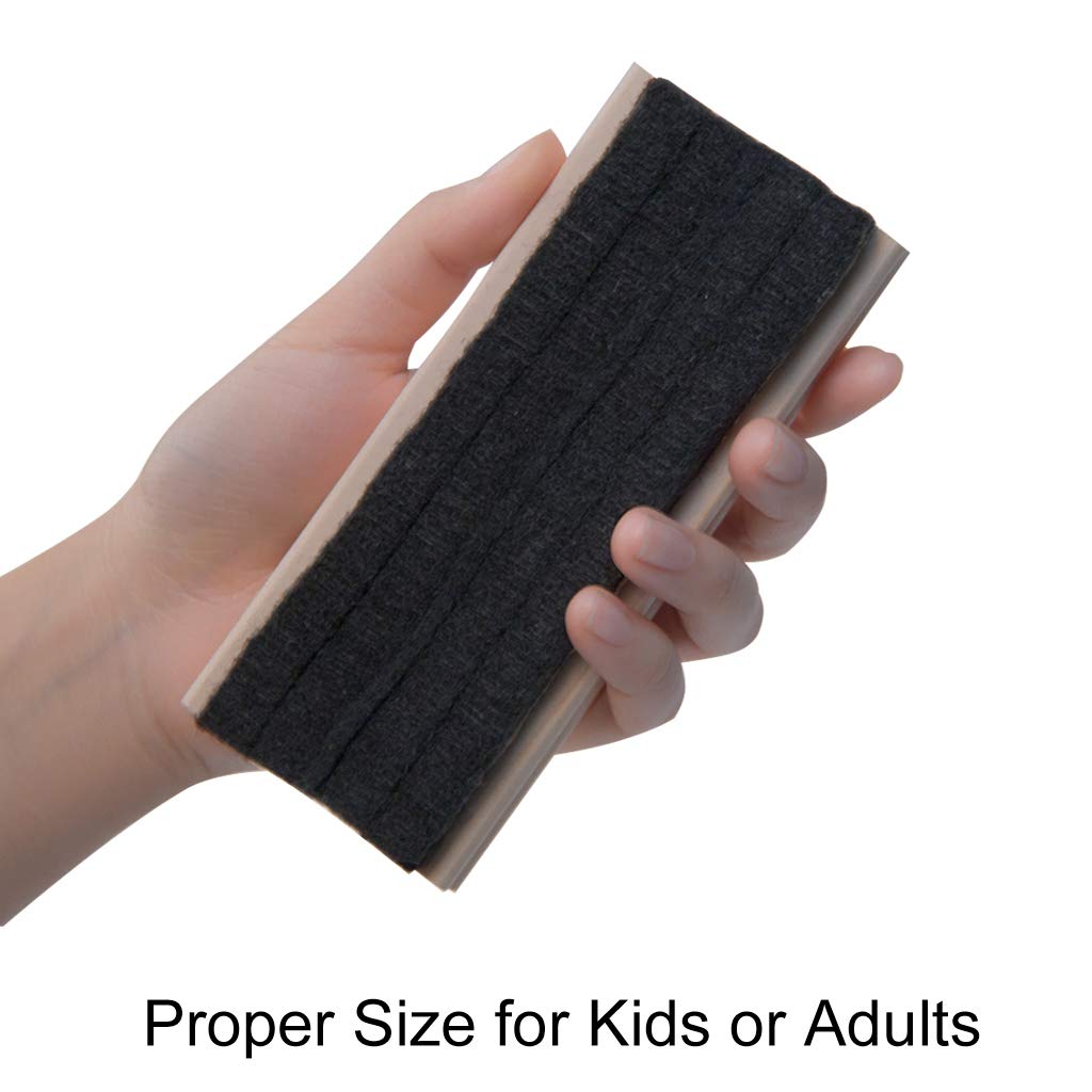 Borrador pizarra fieltro - 2Pcs Madera de pino Fieltro Campus Style Eraser Cleaner Duster para Blackboard Whiteboard Chalk Eraser Office School Supply Engravable DIY Gift Uncle Paul UOF12-01