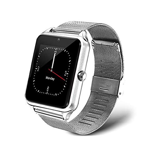 Redlemon Smartwatch Bluetooth Smartwatch Smart Watch con ranura para chip SIM y Micro SD, pantalla táctil, respuesta a llamadas, notificaciones de redes sociales y...