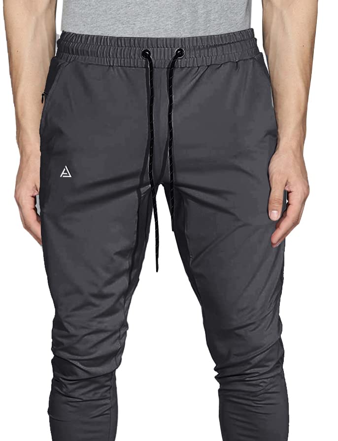 Image of AVOLT Dry Fit Track Pant for Men I Slim Fit Athleisure Running Gym Stretchable Track Pant (M, Dark Grey)