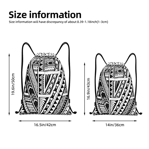 YvoneDBrownn Polynesian Ethnic Style Drawstring Backpack - Water-Resistant String Bag For Sports, Gym, And Travel4