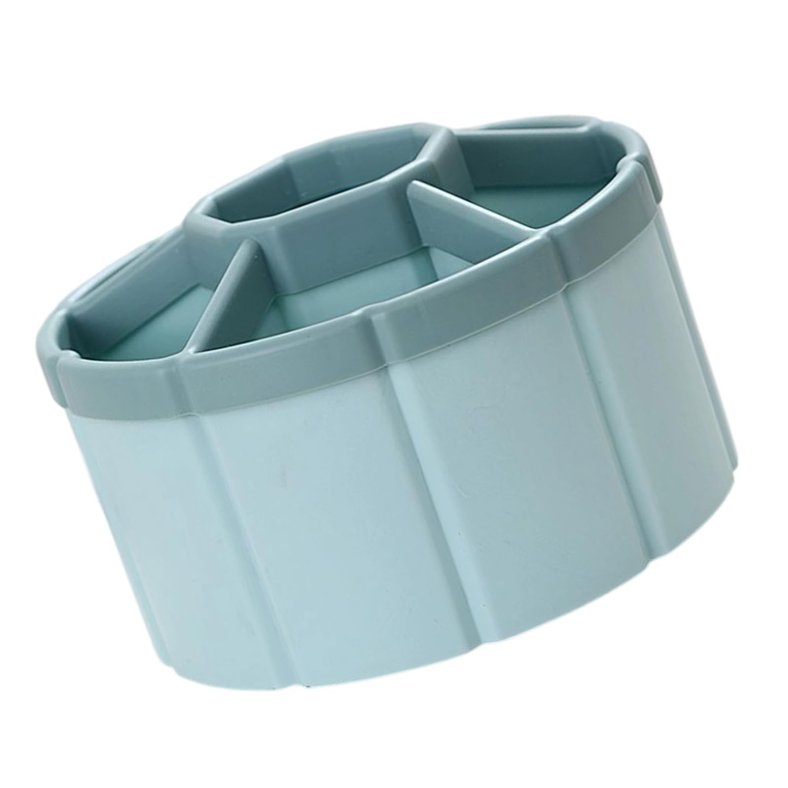 Nucelit 360 Degree Rotating Pen Cup with 6 Segments Desk Pencil Organiser Art Supply Container Crayon Marker Storage Box Space Saving Rotating Pen Stand