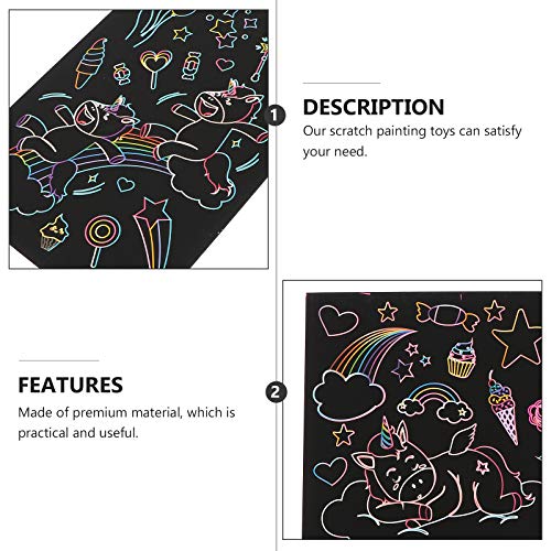 Cabilock 1 Set van Kids Scratch Schilderen Kaarten Krabben Schilderen Papier DIY Graffiti Tool - Image 4