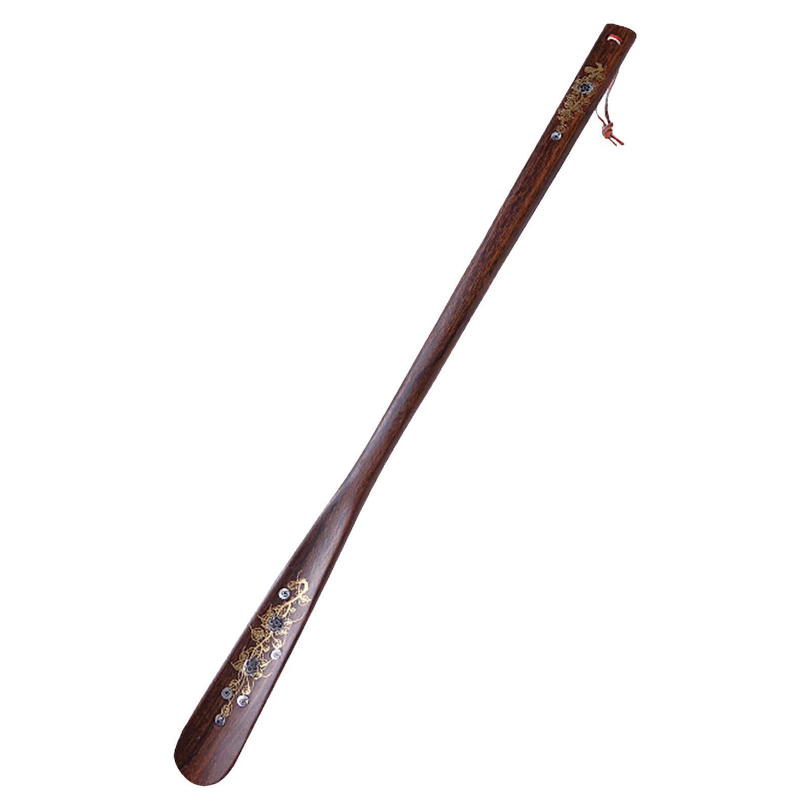 kowaku Long Chausse-Pied Corne Botte pour Chaussures de Ski Aide à L'habillage Chaussure Chaussure Aide Prolongé Chausse-Pied en Bois