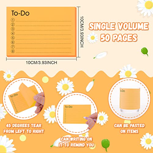 Image of TIESOME 6 Pack to Do List Sticky Notes, 300 Sheets to Do Self-Adhesive Sticky Notes with Line, Colours Self-Adhesive Memo Sticky Notes Notepad Bulk Home Office School Planner Reminder