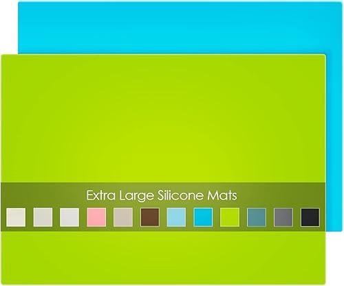 Miniatura 27 de Tapete de silicona extragrande para niños, hoja de silicona grande para manualidades, tapete antiadherente para hornear, resistente al calor, mantel