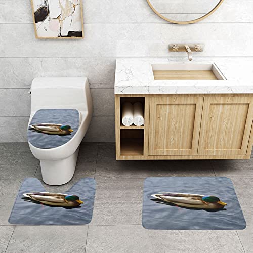Badematten Set 3 Teilig,Toilettenmatte Set,3Er Badgarnitur Badezimmer Matte Set Dusch Bade Matte Vorleger Teppich 3D… – Bild 3