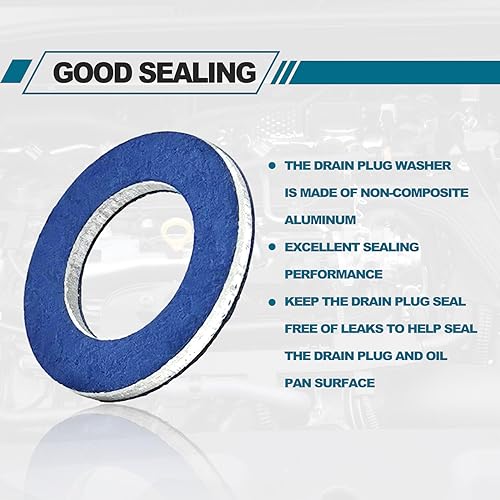 Image of 24PCS 12mm Aluminum Seals, Oil Drain Plug Gasket, Crush Washer Seals, Compatible with Toyota Lexus Scion, OEM: 90430-12031 90430-12028 095-156 65394