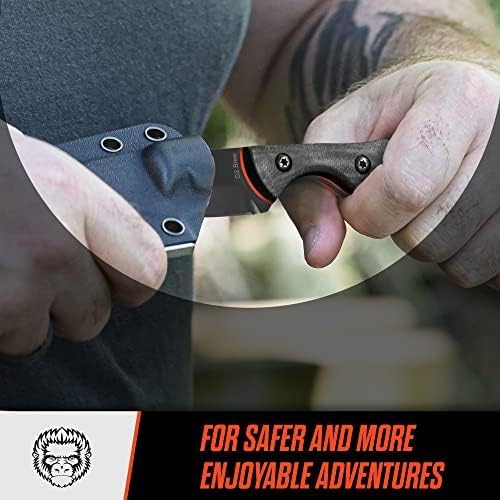 Miniatura 2 de Cuchillo de supervivencia  Cuchillo de cuello Bushcraft para hombre, juego de regalo de hoja fija ambidiestro Kydex y varilla de ferro, hoja EDC D2