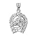 Horseshoe Lucky Pendant Necklace in Sterling Silver