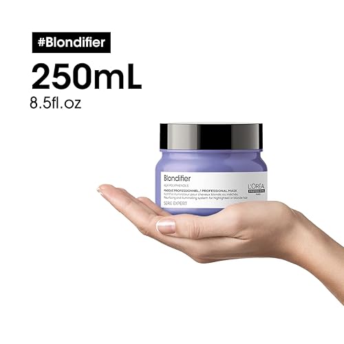 Miniatura 5 de L'Oréal Professionnel Paris Blondifier Mask - Tratamiento nutritivo y suavizante para cabello rubio o decolorado, mejora el brillo y combate el