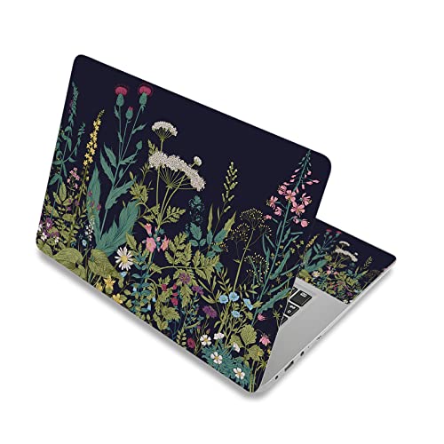 Cubierta de vinilo para portátil de 15.6" pegatina universal 14 y 13.3 pulgadas flor elegante