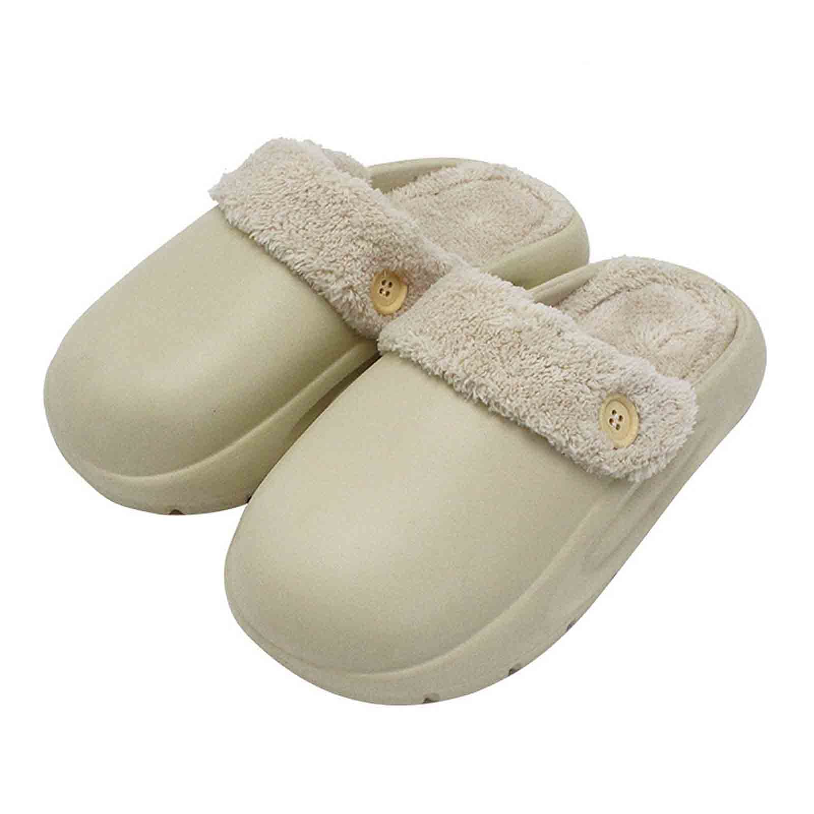 Pantoufles en coton douillettes antidérapantes et imperméables pour maison