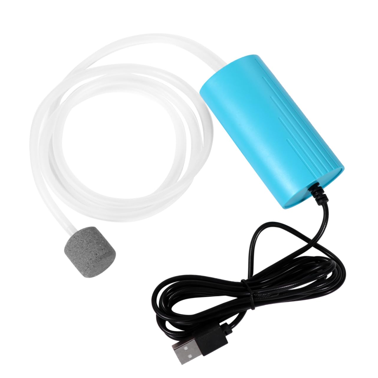 GRIRIW Mini Aquarium Pump Portable Compressor for Fish Tank Displacement Charging Ultra Quiet Design for Aquariums