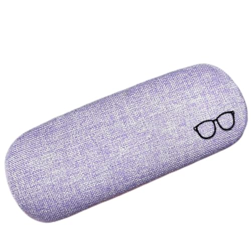 Estojos para óculos, capa rígida, protetor de linho, grande, estojo de óculos portátil para homens e mulheres, Roxa, tamanho �nico
