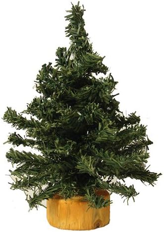 Vickerman Unlit Mini Pine Artificial Village Christmas Tree, 6"