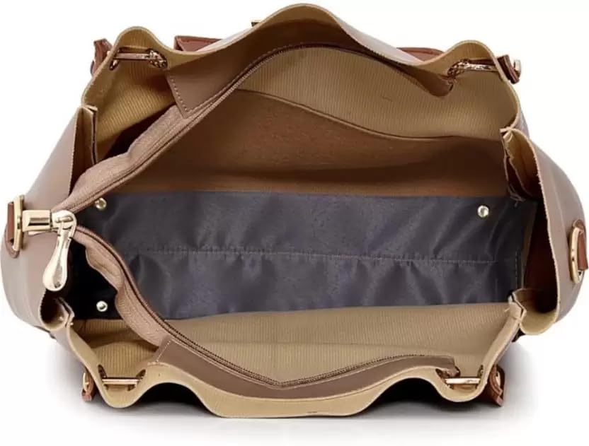 Image of Handbag Set for Women 4 Pcs Combo, PU Leather - Sling Bag, Wallet & Card Holder, Large Capacity Ladies Purse Set for Office, Travel, Shopping, College and Daily Carry