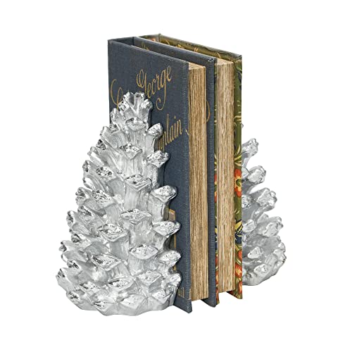 Creative Co-op Bookends, Resin, Silver Finish - Image 4