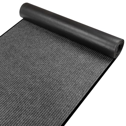 ModaCraft Commercial Grade Door Floor Mat, 3' x 10' Brush Step Entrance Mat with Vinyl Backing, Heavy Duty Utility Doormat for Outdoor and Indoor Entrances