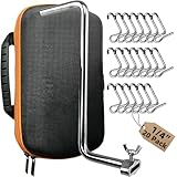 Fence Wire Tightener with Bag, 1/4' 20Pcs Fence Wire Twisting Tool,1Pcs Tighteners Handle,Barb Wire Tensioning Fixer, Fence Tensioner for Tighten Wire Fence (6mm20Pcs+Tightener Handle)