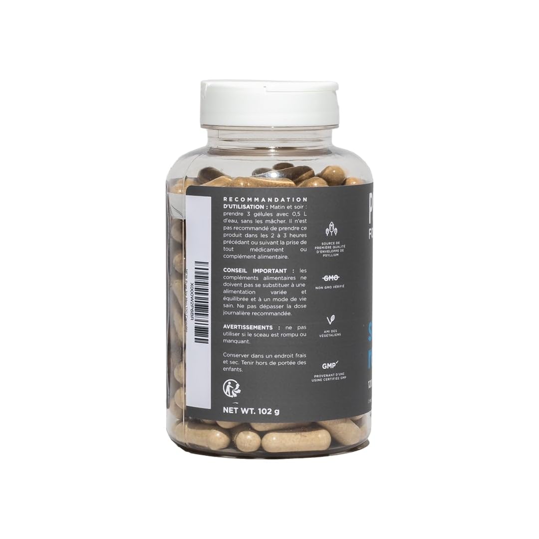 Pure For Men Supplément de fibres Original Cleanliness Stay Ready 120 capsules végétaliennes aide à promouvoir la régularité digestive Cosse de psyllium graines de chia fibres d'avoine