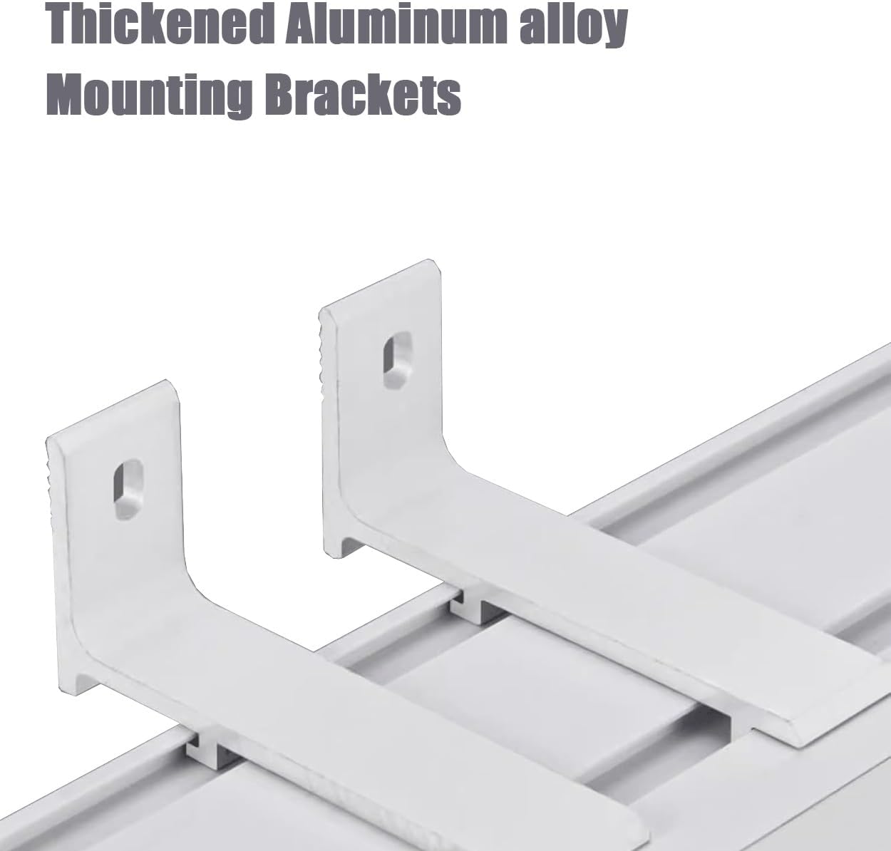 White Curtain Pelmet Box - Aluminum Alloy Curtain Track System - Wall-mounted Single Track | Three-in-one/Customizable/Blackout - For Bedrooms And Living Rooms(130cm/4.3ft)