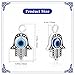 JIALEEY 30PCS Antique Silver Hamsa Hand Evil Eye Bead of Fatima Symbol Charms Hamsa Hand Beads Frame Charms for Jewelry Making Findings DIY Necklace Bracelet