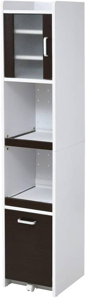 JKプラン 隙間収納 キッチン ミニ 食器棚 FKC-1532-WH ホワイト