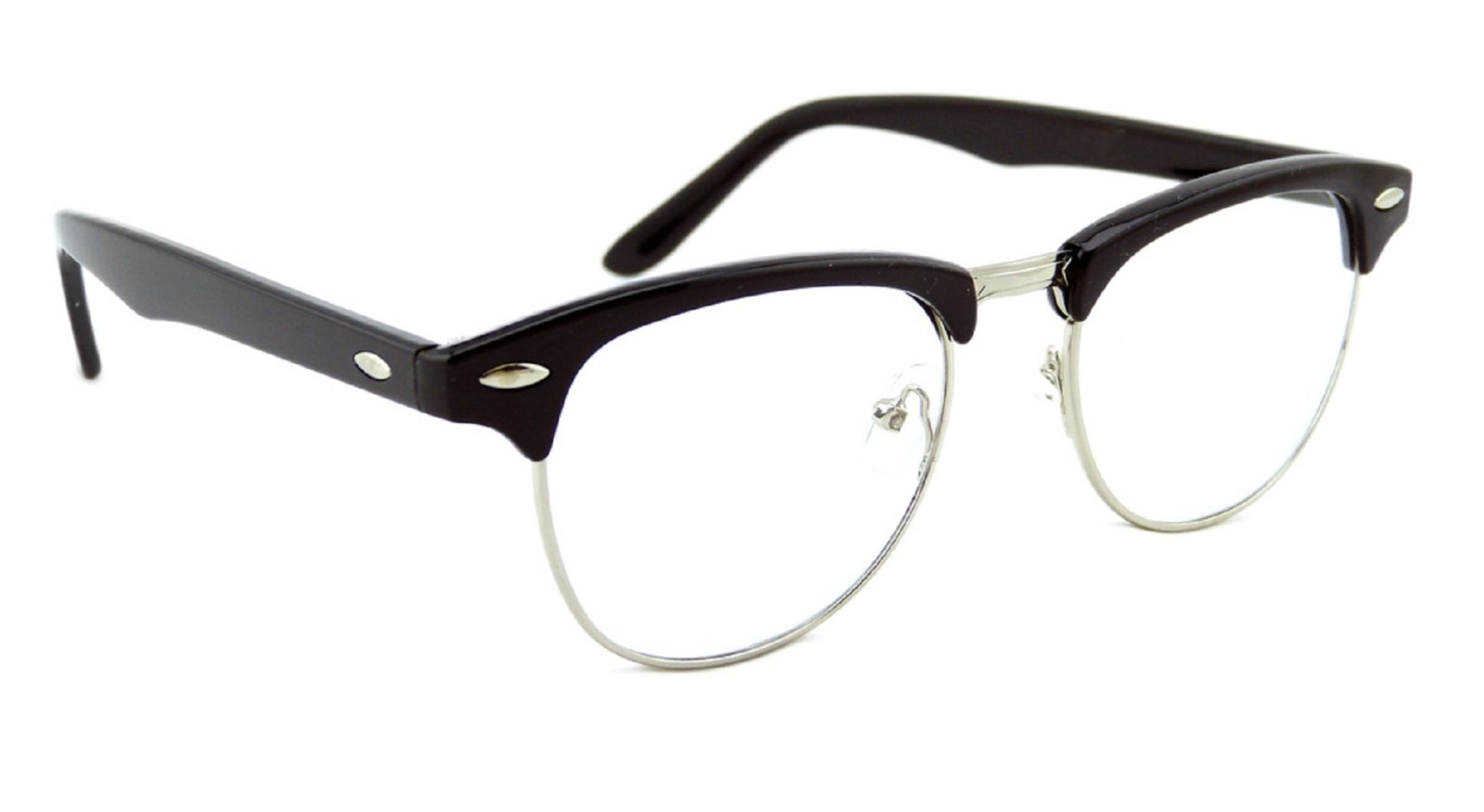4Sold Unisex Retro Black Reading Glasses +1.5 +2.5 Bran (, 1.5 X)