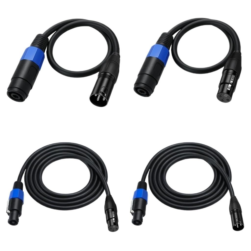 XLR Cable Audio Ja-ck Speak Sound Male to XLR Female Male Extension Cable - Pro DJ Stage Microphone Mic 3 Pin(C,0.5m)