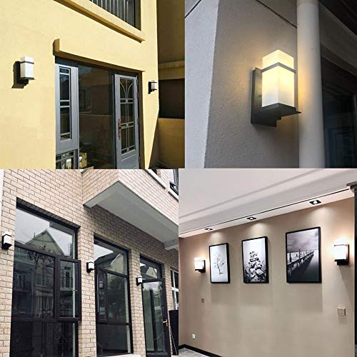 Lampe murale extérieur étanche IP55 LED en aluminium noir H40cm