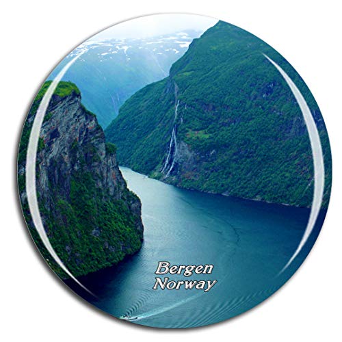 Weekino Norway Geiranger Fjord Bergen Fridge Magnet 3D Crystal Glass Tourist City Travel Souvenir Collection Gift Strong Refrigerator Sticker