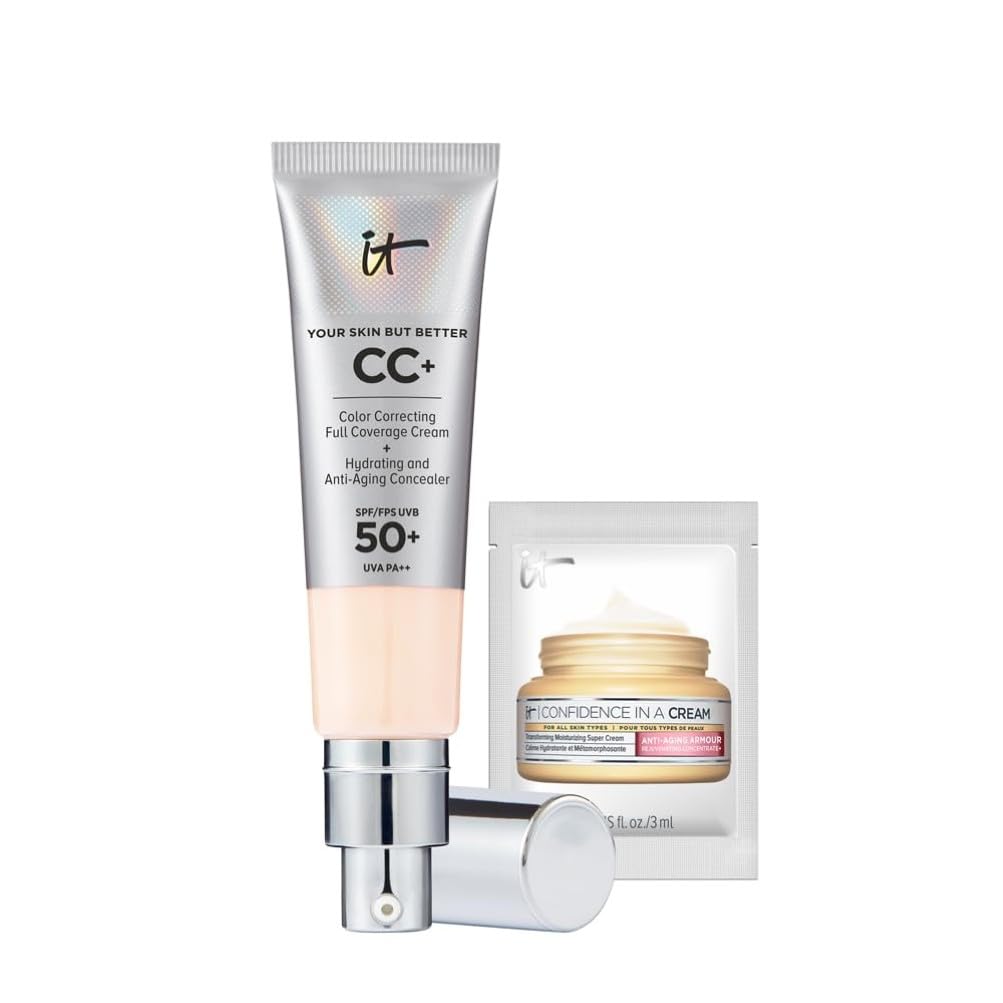 Full Coverage Foundation with SPF 50 Protection, Enriched with Hyaluronic Acid & Vitamin E, Your Skin But Better CC+ Cream