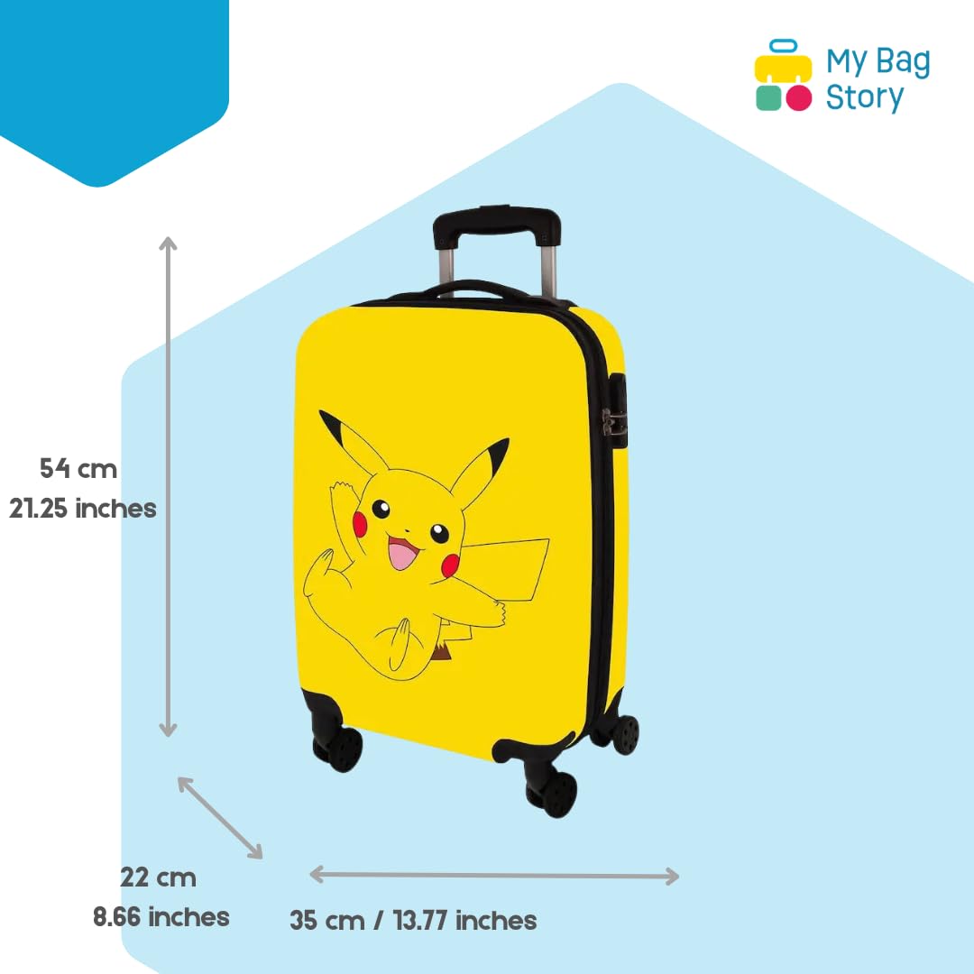 mybagstory Pikachu Pokemon - Maleta de cabina para niños (50 cm), diseño de animales