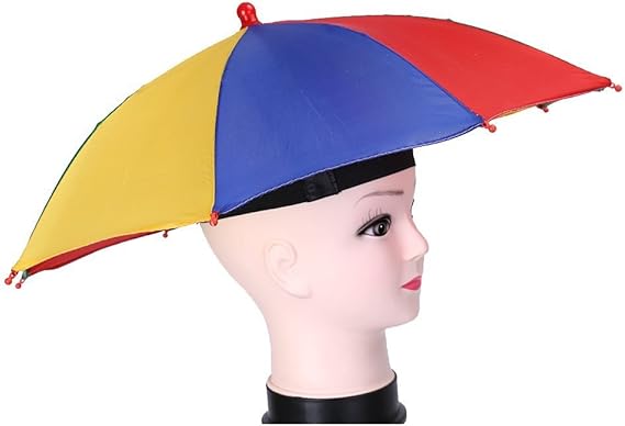 Amazon Co Jp Hommy ポリエステル アイアン 釣り ハイキング ゴルフ ビーチ 傘ハット 傘帽子 弾性ヘッドバンドの傘 両手が自由 スポーツ 屋外作業 つり用傘 屋外イベント すげ笠 スポーツ アウトドア